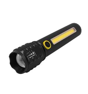 Акумуляторний тактичний ліхтар 2в1 з USB зарядкою BL-C73-P50 із бічним світлом та кейсом